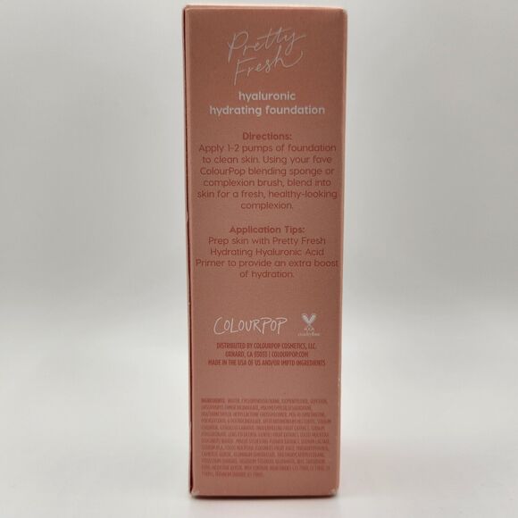 Colourpop Pretty Fresh Hyaluronic Hydrating Foundation Deep Dark 190W 1 fl oz - Picture 3 of 5
